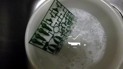 ビグザムのパーツ洗浄,ガンダム,プラモデル