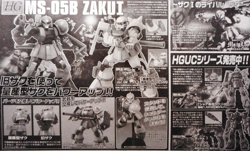 hguc 旧ザクの製作　プラモデル(ガンダム)
