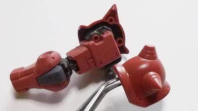 hguc シャア専用ザクII オリジンverの製作　プラモデル(ガンダム)