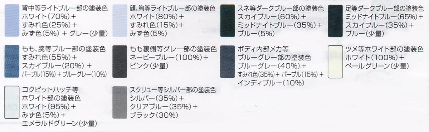 ガンプラ　ズゴック量産型　塗装色